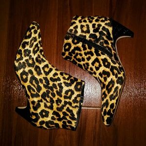 Sam Edelman "Lucy" Leopard Print Booties